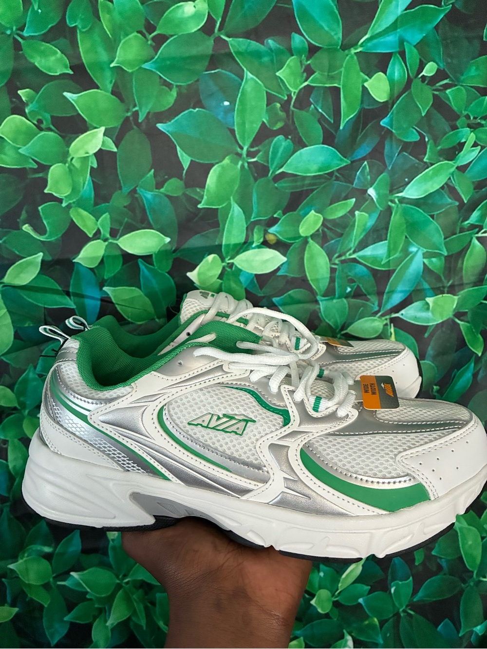 Avia White & Green WOMEN Athletic Sneakers